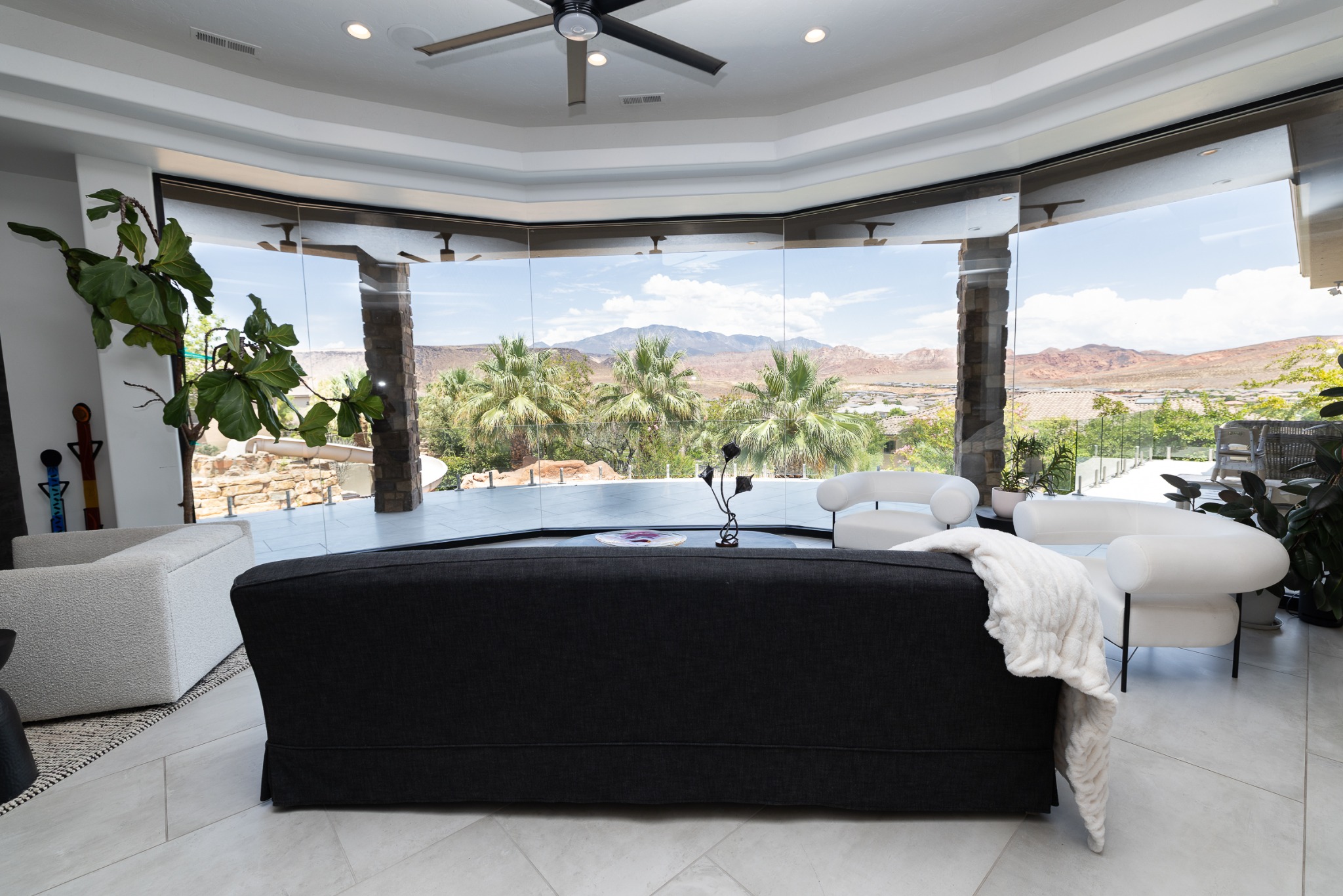View-Framed Living Room
