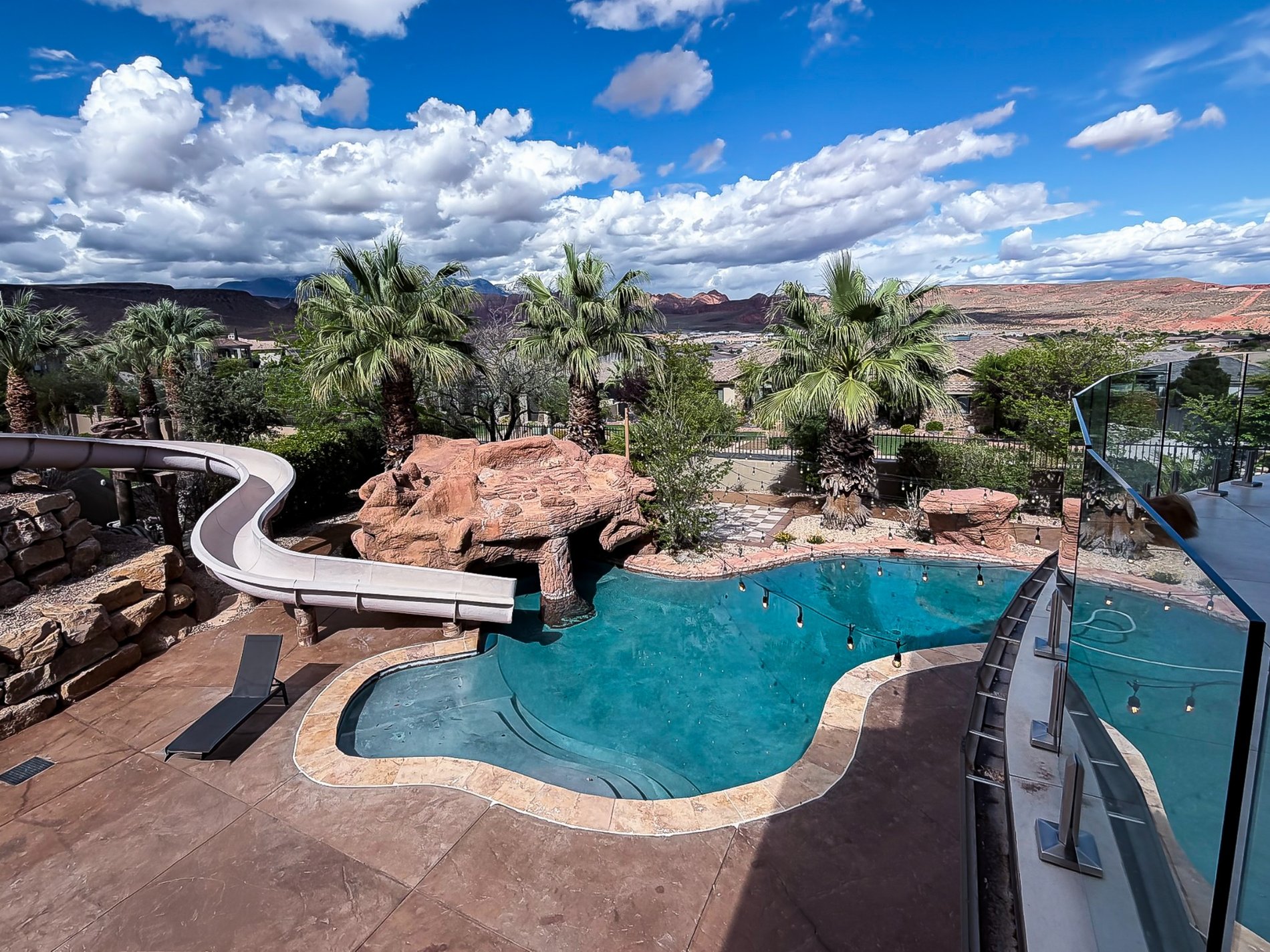 Pool & Mountain Backdrop